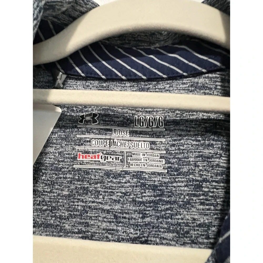 Under Armour Mens Heather Blue Golf Polo Shirt Size Large Athletic - Picture 5 of 5